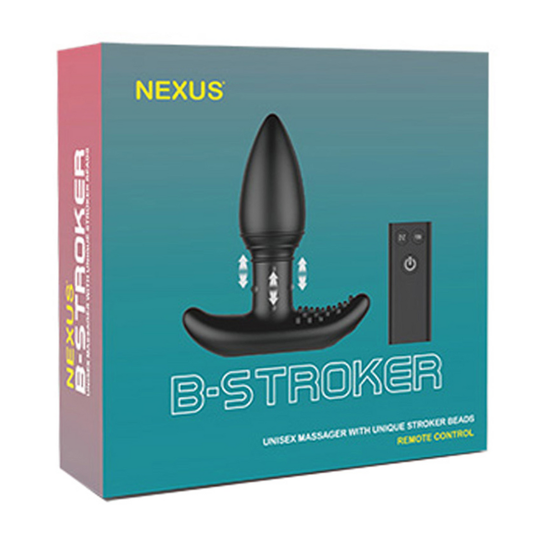 B-Stroker - Unisex-Massager mit einzigartigen Rimming-Perlen und Fernbedienung