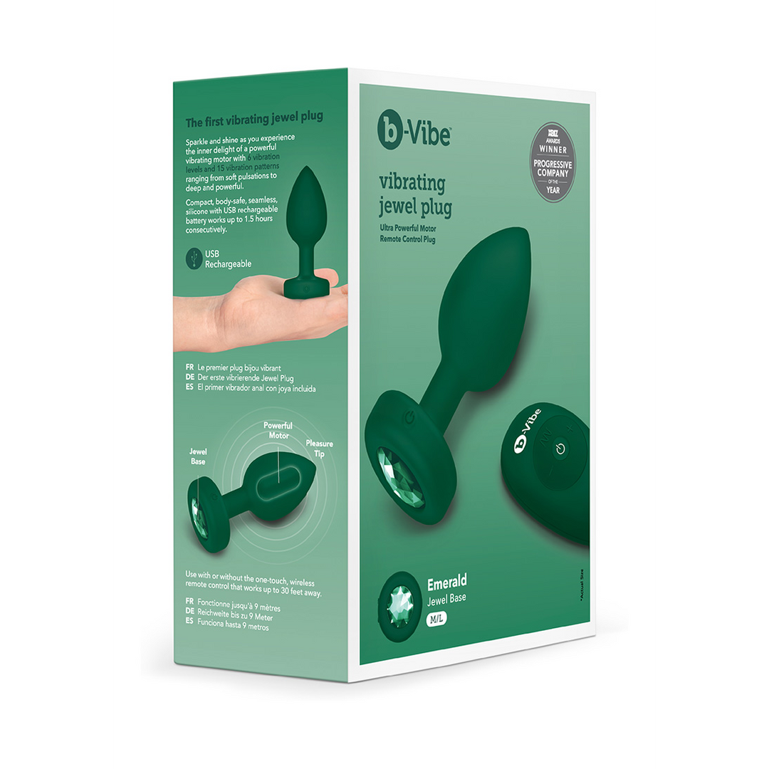 Emerald - Vibrating Butt Plug - M/L