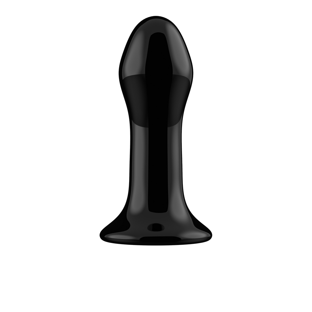 Pluggy - Glass Vibrator with Suction Cup