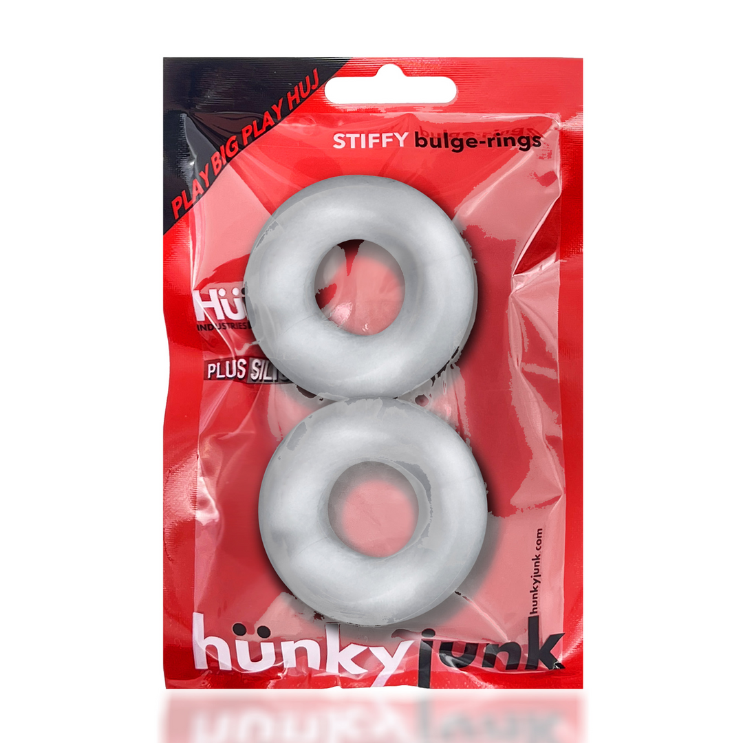 Stiffy - 2-pack No-Roll Cockrings - Clear Ice