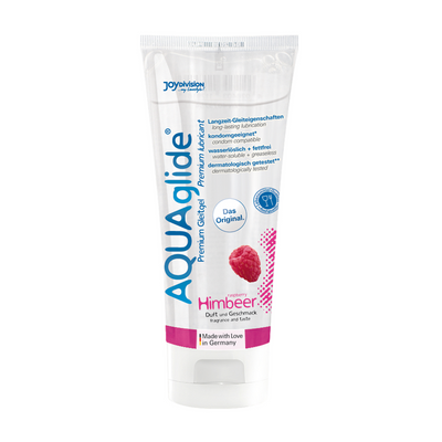 AQUAglide Neutral - Flavored Waterbased Lubricant - Raspberry - 3 fl oz / 100 ml