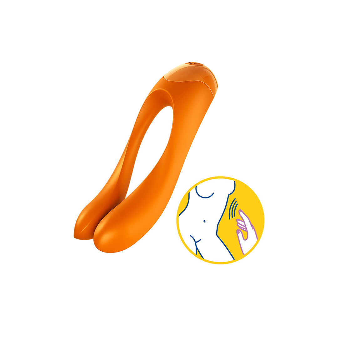 Candy Cane - Finger Vibrator for Intimate Zones - Orange