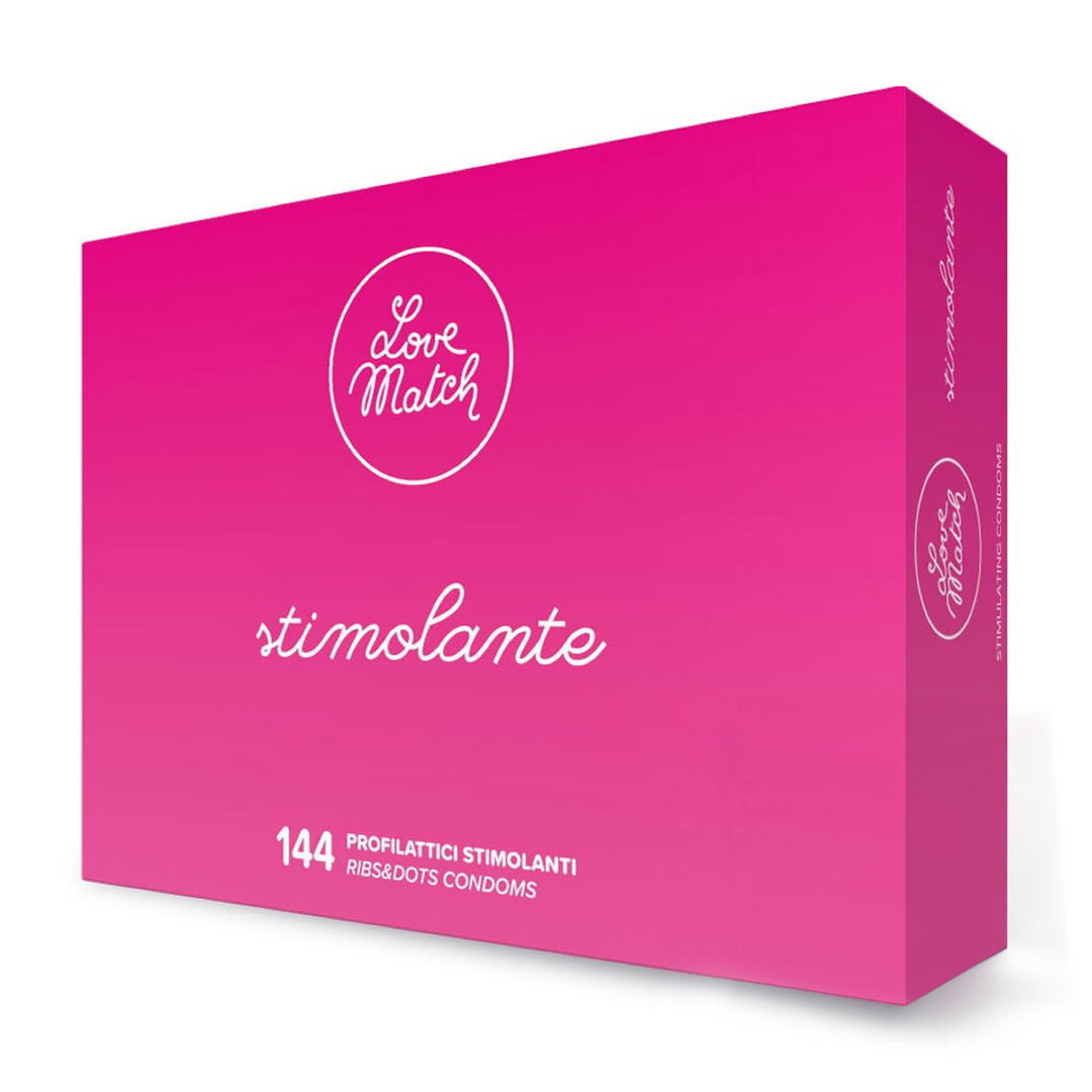 Stimolante - Ribs and Dots Condoms - 144 Pieces