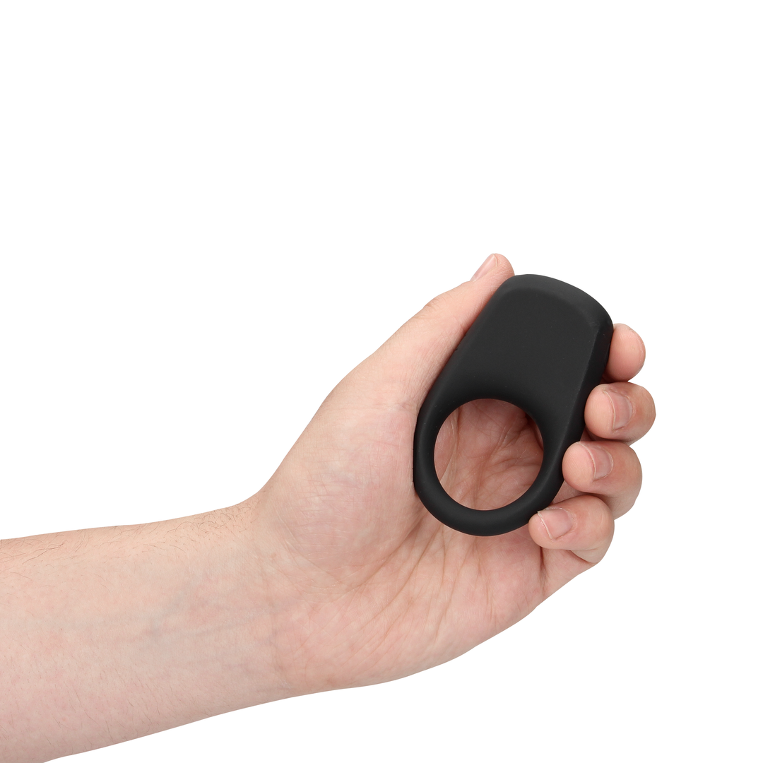 Vibrating Cock Ring - Licorice Black