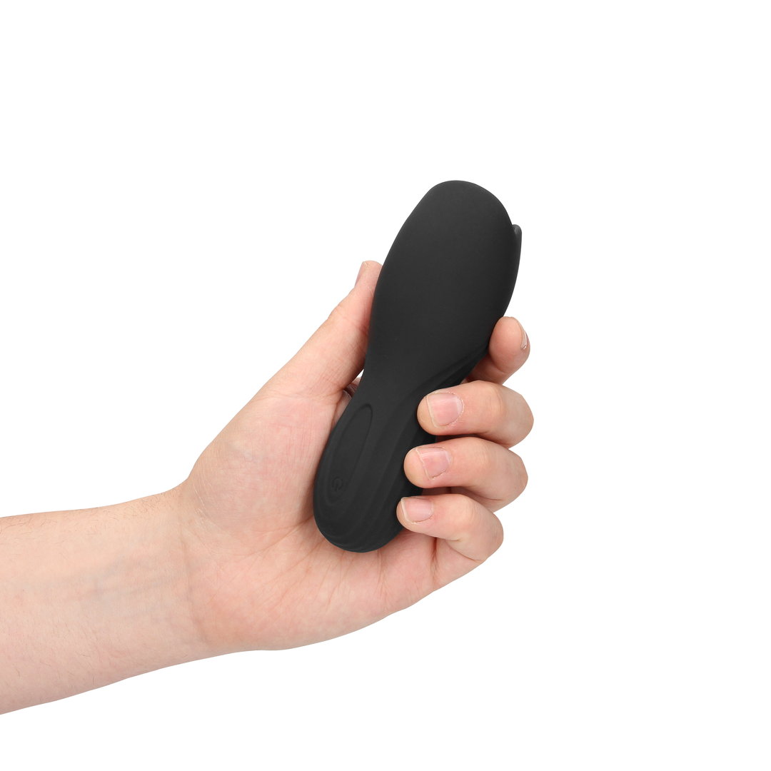 Vibrating Masturbator Sleeve - Licorice Black