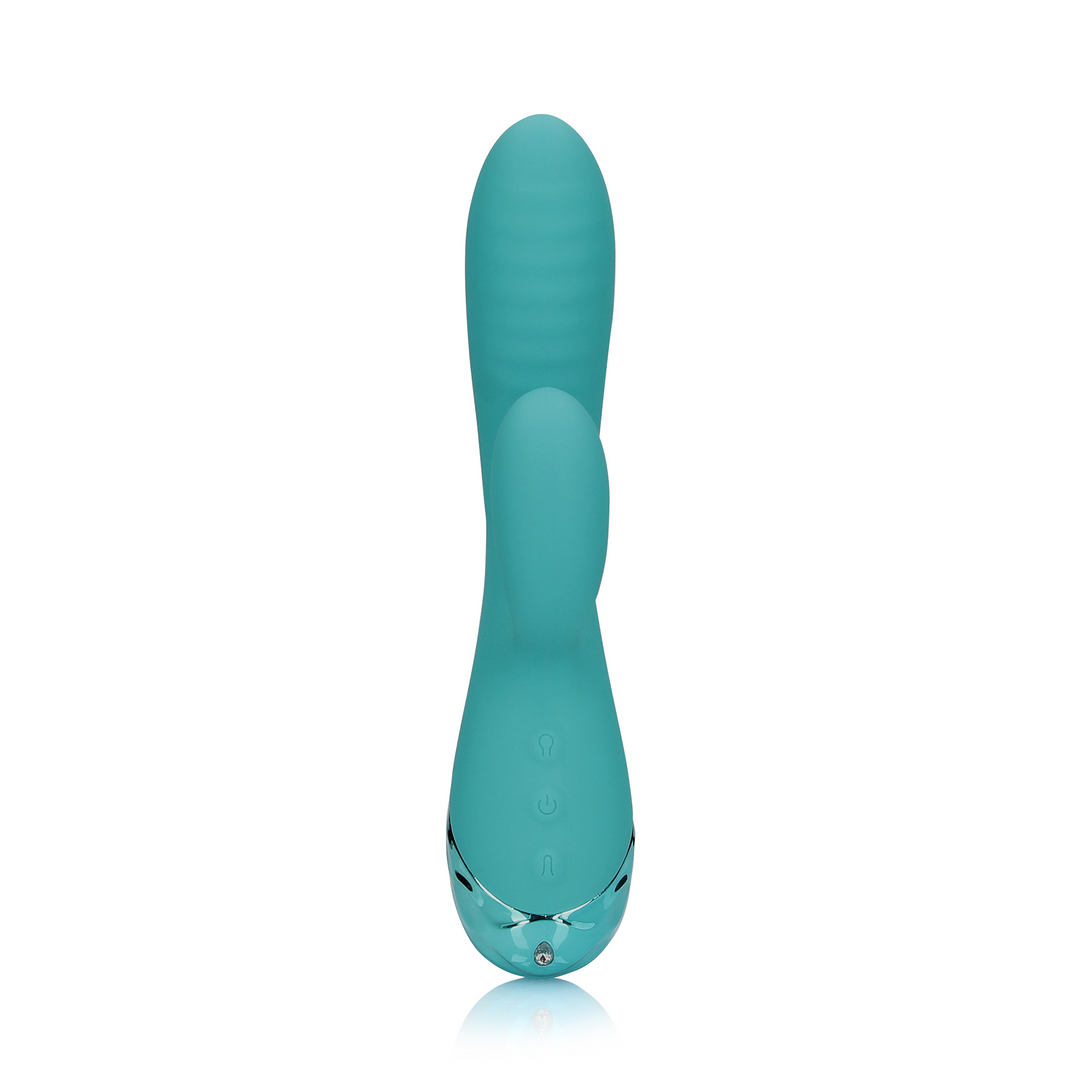 Inflatable Rabbit Vibrator - Peacock Blue