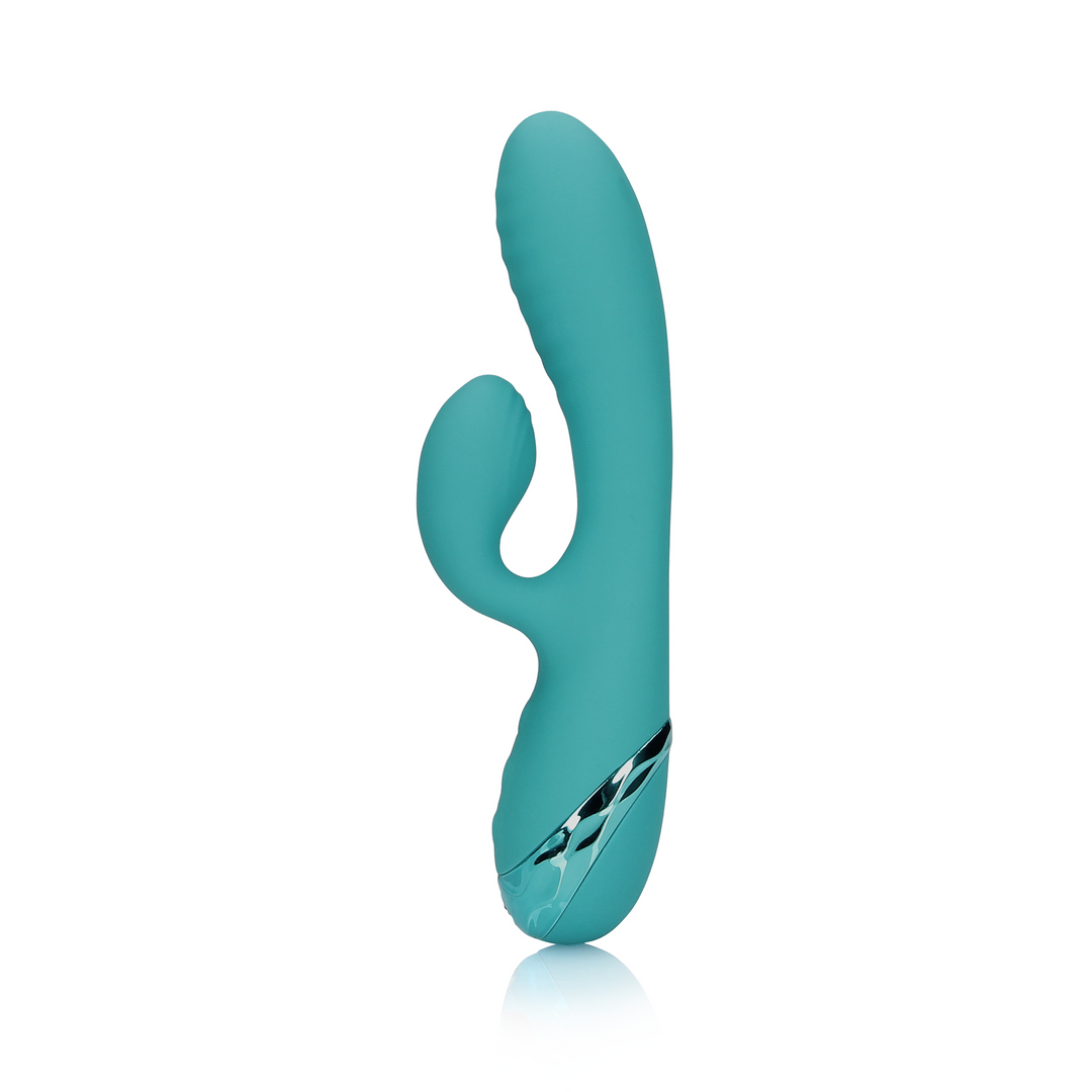 Inflatable Rabbit Vibrator - Peacock Blue