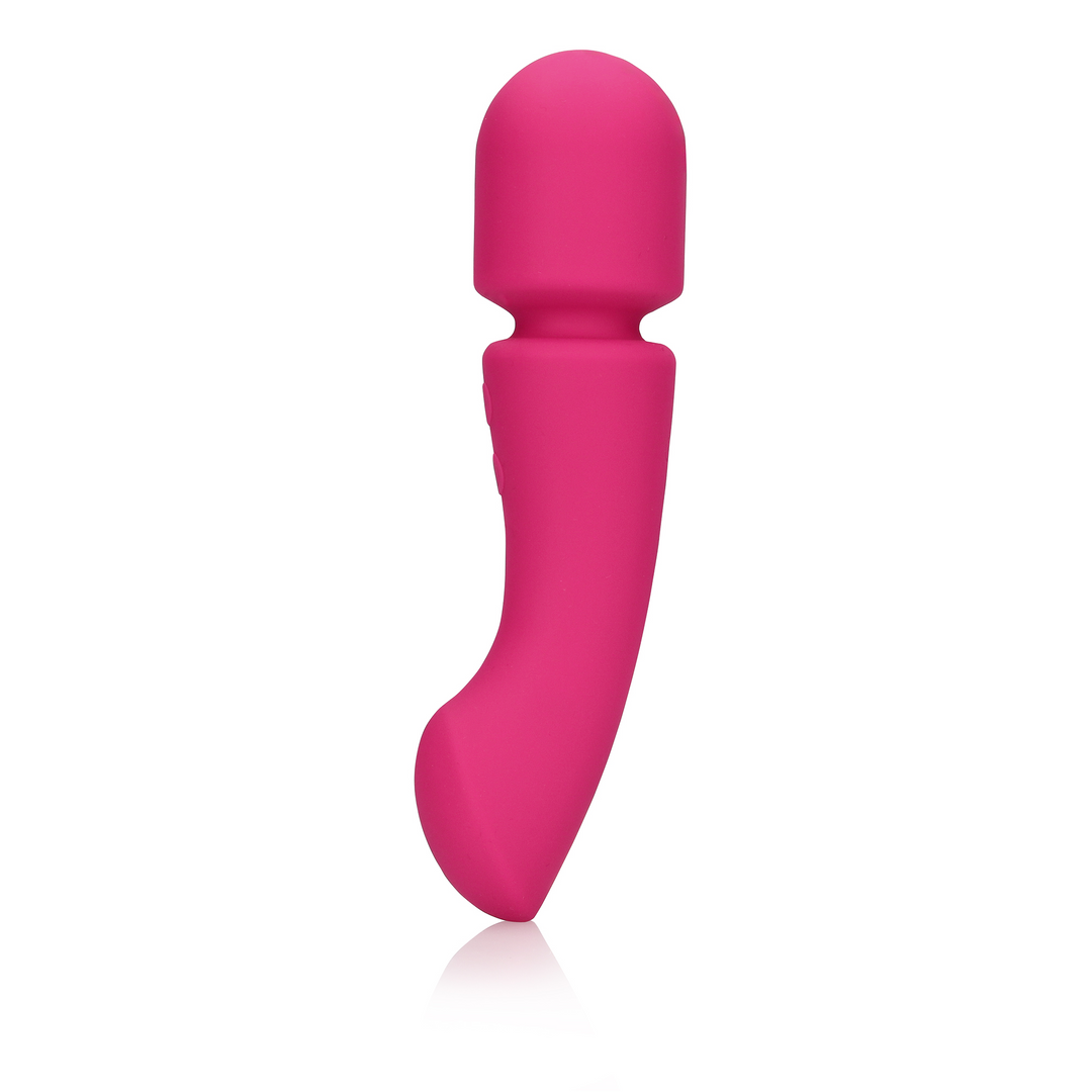 Ultra Soft Silicone Double-Sided Wand Vibrator - Prestone Pink