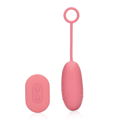 Ultra Soft Silicone Egg Vibrator with Remote Control - Pink Arabesque