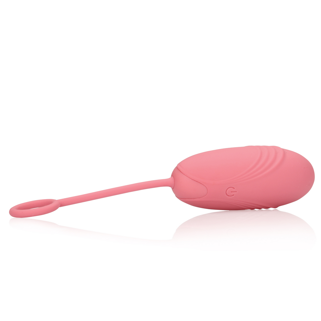 Ultra Soft Silicone Egg Vibrator with Remote Control - Pink Arabesque