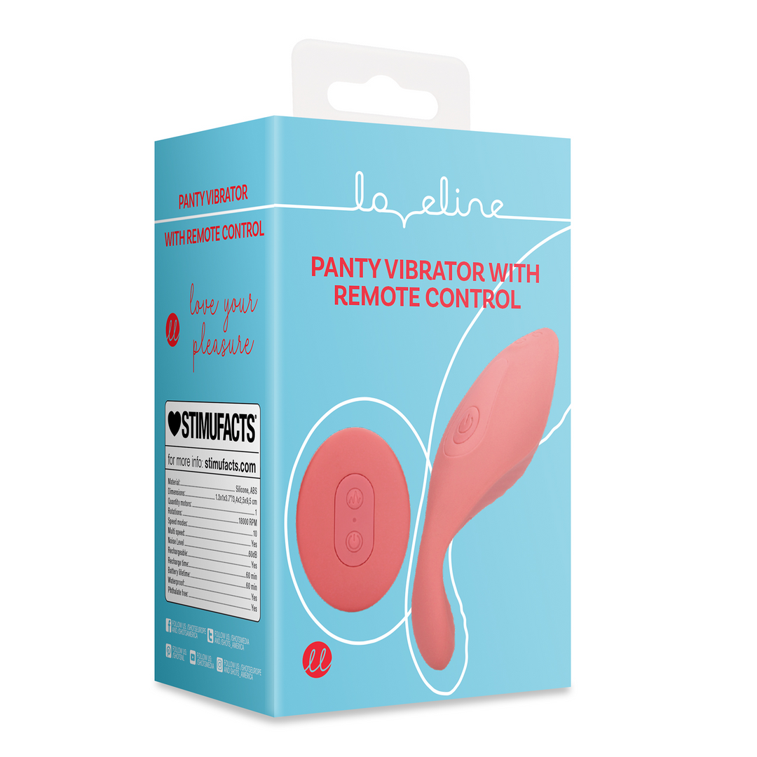 Panty Vibrator with Remote Control - Brighto Red