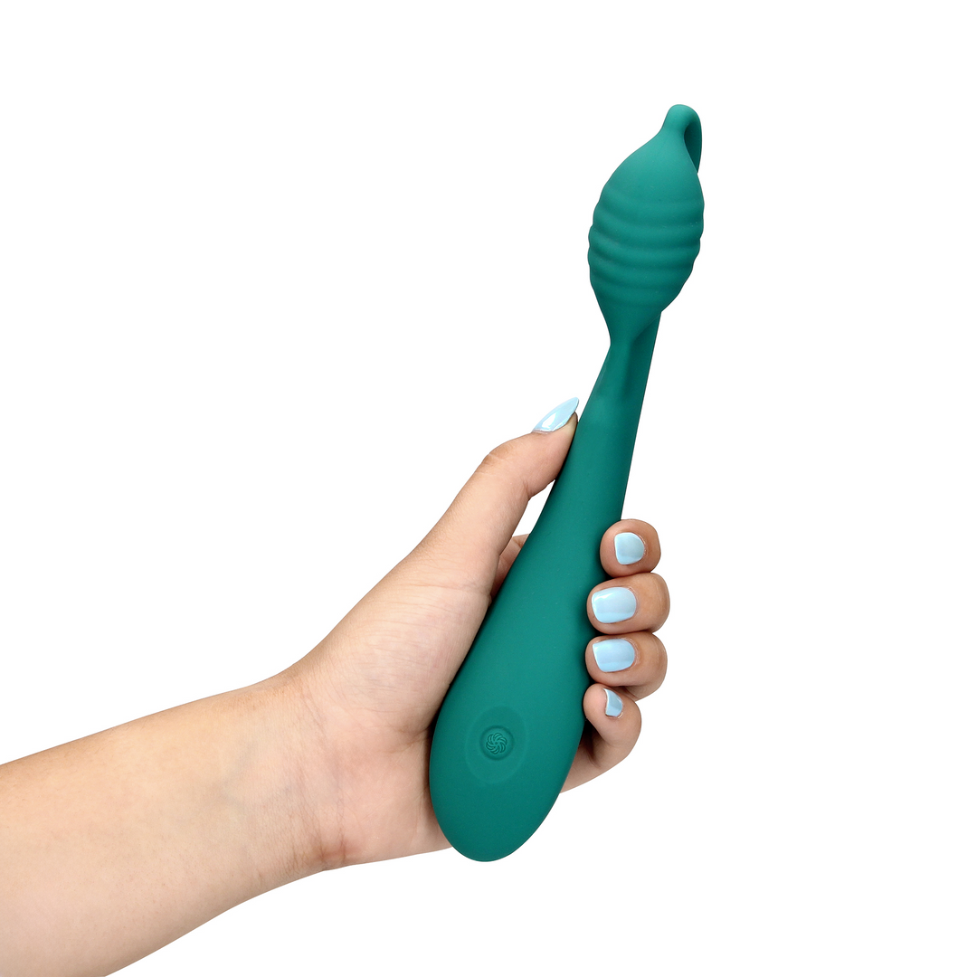 G-Spot Vibrator with Bead - Blue Grass