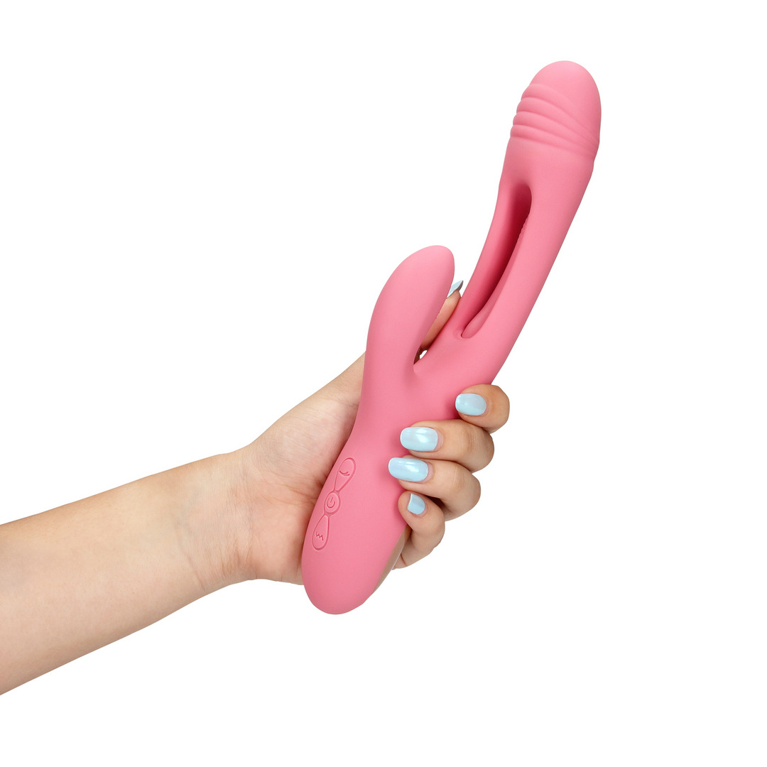 Flapping G-Spot Rabbit Vibrator - Pink Arabesque