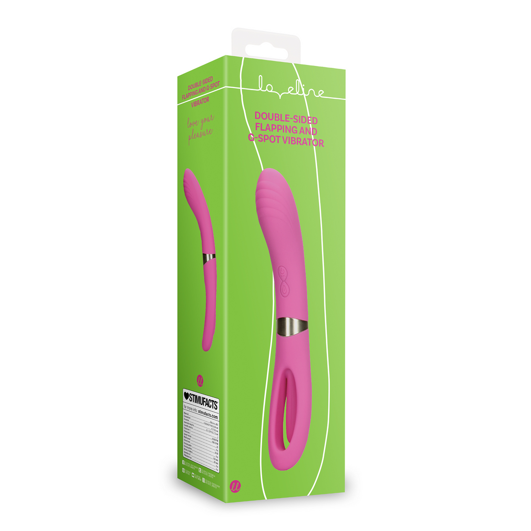 Double-Sided Flapping and G-Spot Vibrator - Exuberant Pink