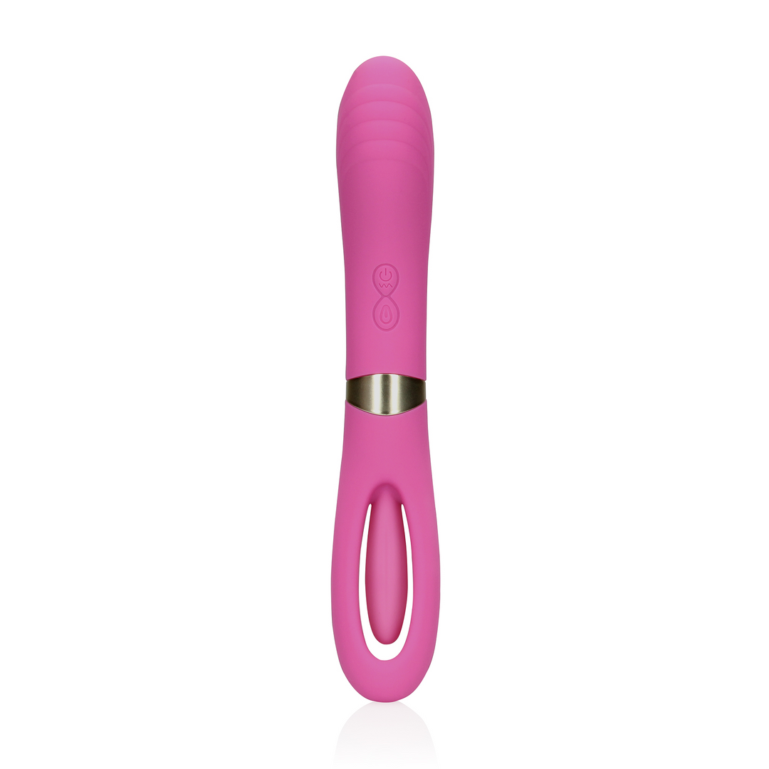 Double-Sided Flapping and G-Spot Vibrator - Exuberant Pink