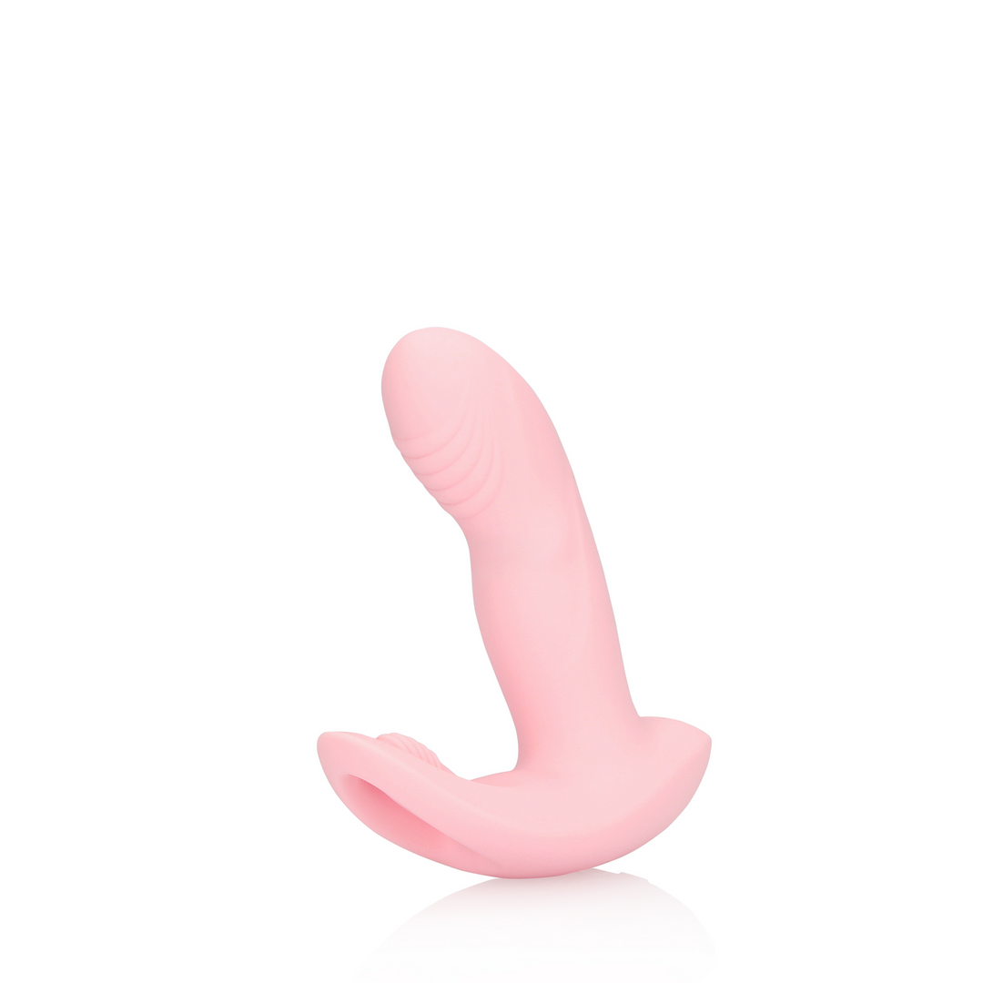 Wearable Fingering Motion Vibrator with Remote Control - Cherry Chiffon