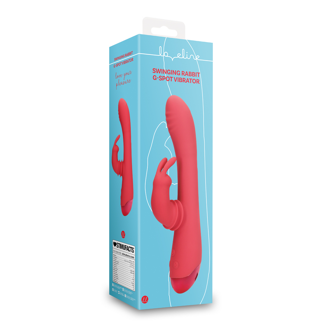 Swinging Rabbit G-Spot Vibrator - Brighto Red