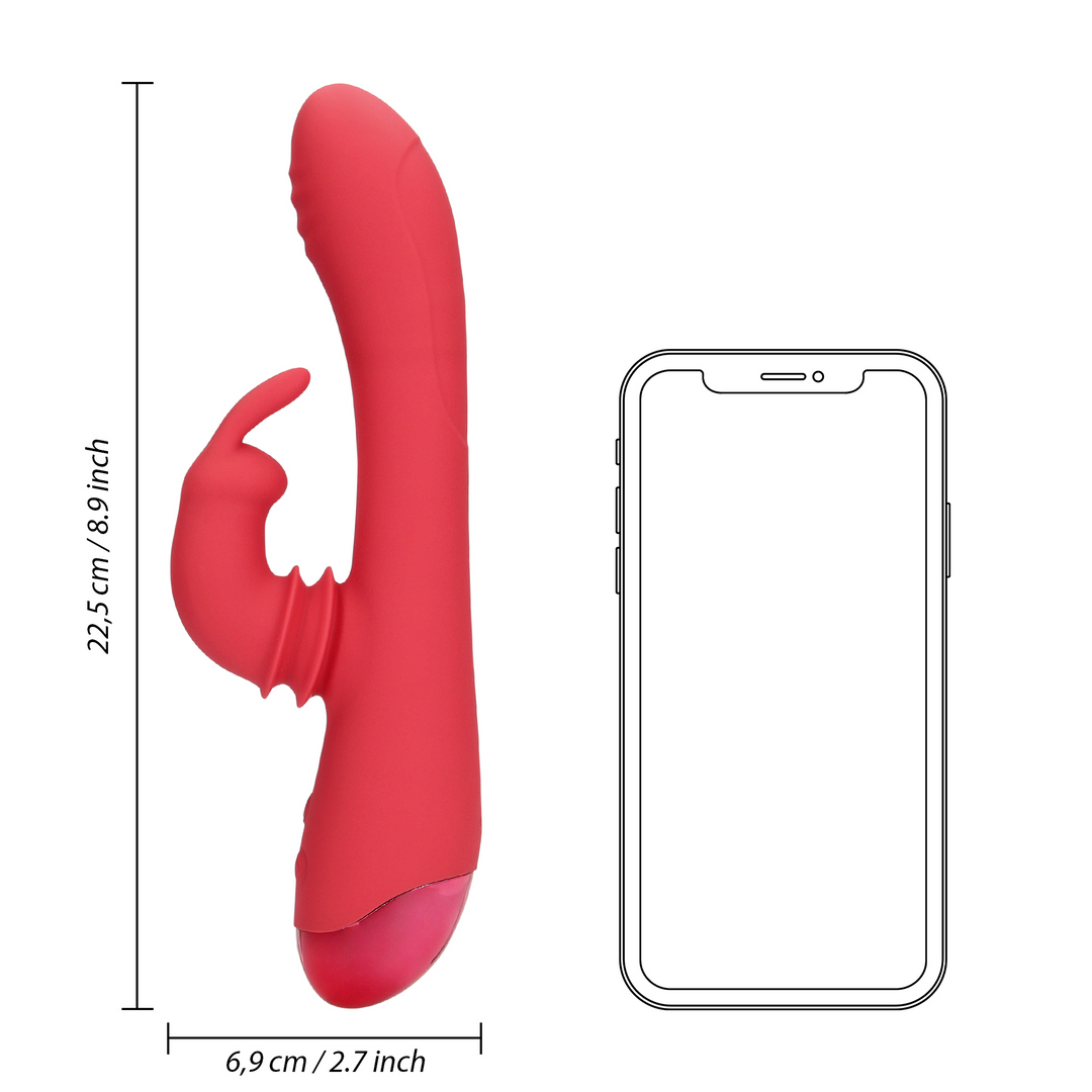 Swinging Rabbit G-Spot Vibrator - Brighto Red