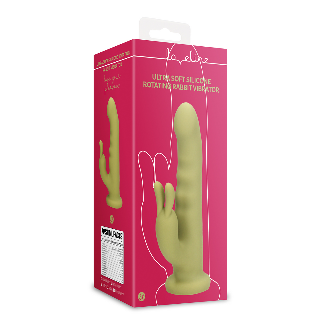 Ultra Soft Silicone Rotating Rabbit Vibrator - Spring Sage