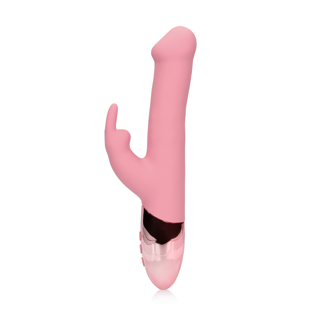 Rotating Beads Rabbit Vibrator - Pink Arabesque