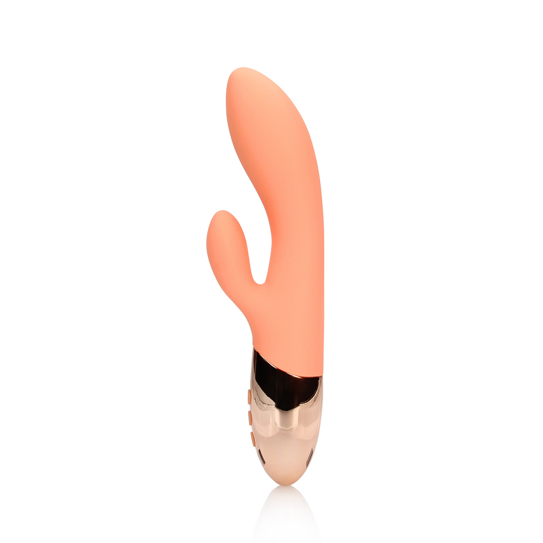 Ultra Soft Silicone Rabbit Vibrator - Ceramic Peach