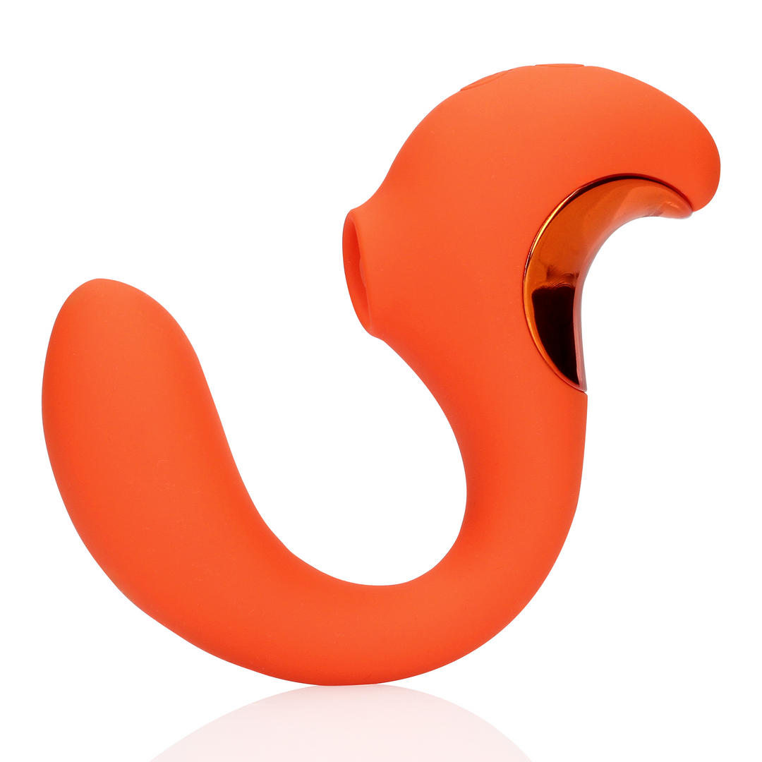 G-Spot Vibrator with Clitoral Pulse Wave - Untamed Orange