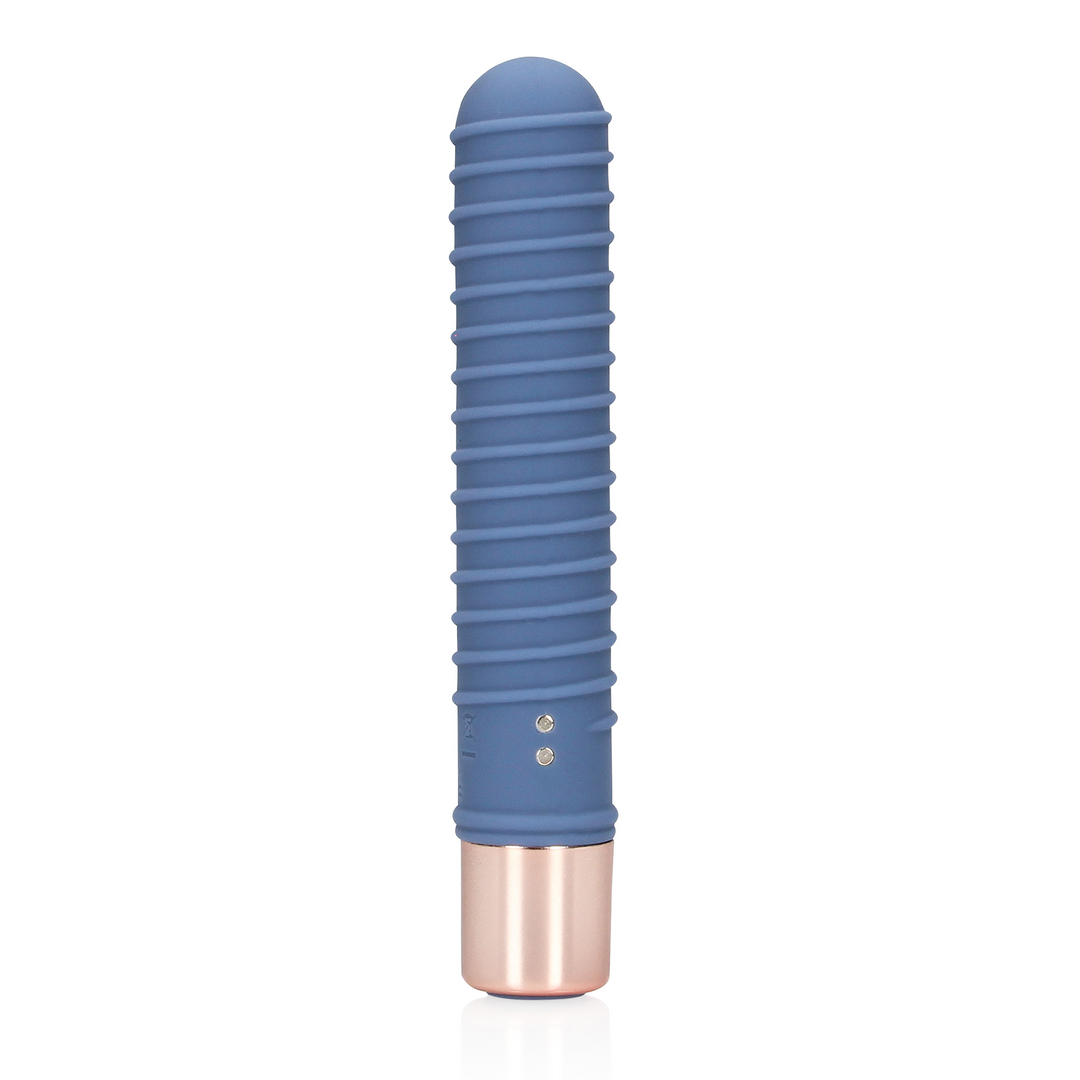 Ribbed Mini Vibrator - Blue Horizon