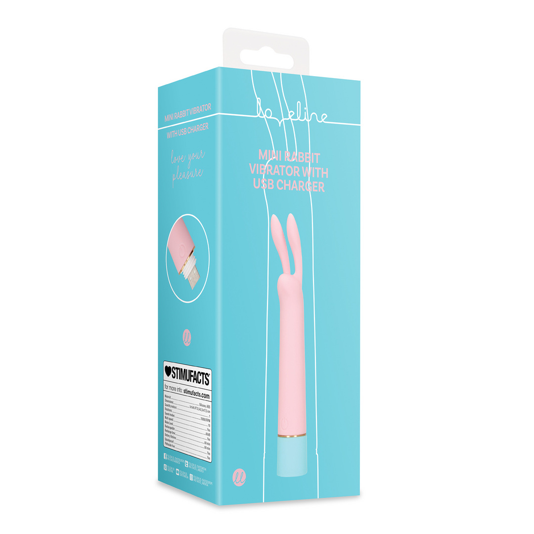 Mini Rabbit Vibrator with USB Charger - Cherry Chiffon