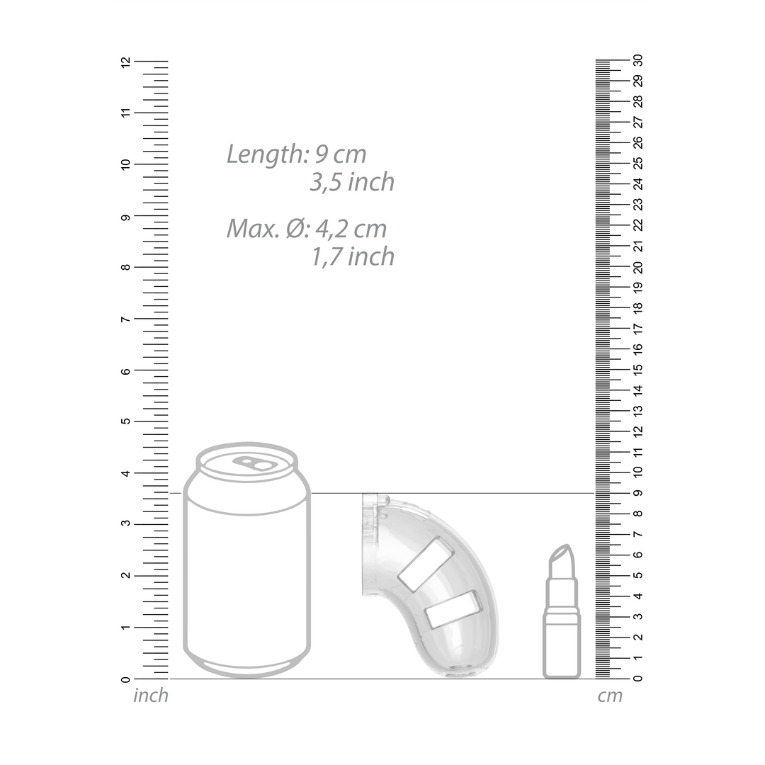 Model 10 Chastity Cock Cage with Plug - 3.5 / 9 cm