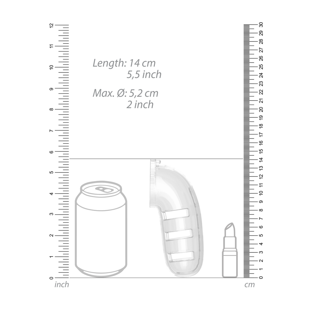 Model 12 Chastity Cock Cage with Plug - 5.5 / 14 cm