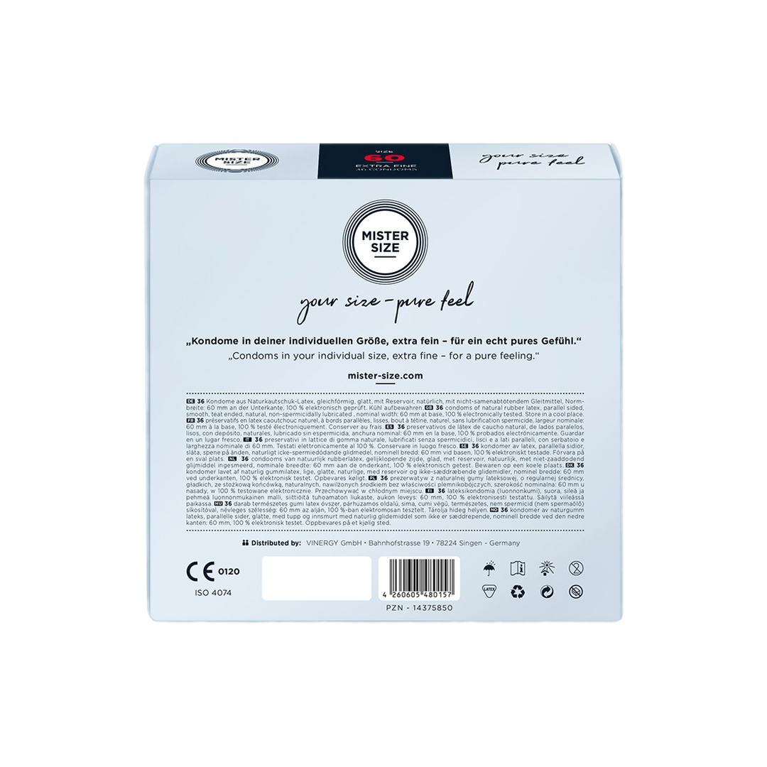 Pure Feel - Condoms 60 mm - 36 Pack