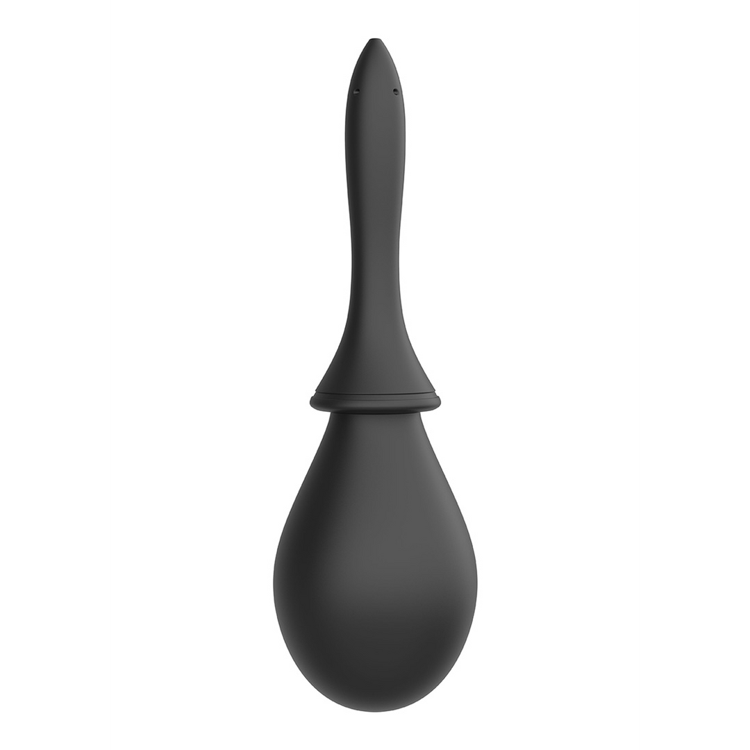 Anal Douche Set mit 2 Silikon-Spitzen - 260 ml - Schwarz