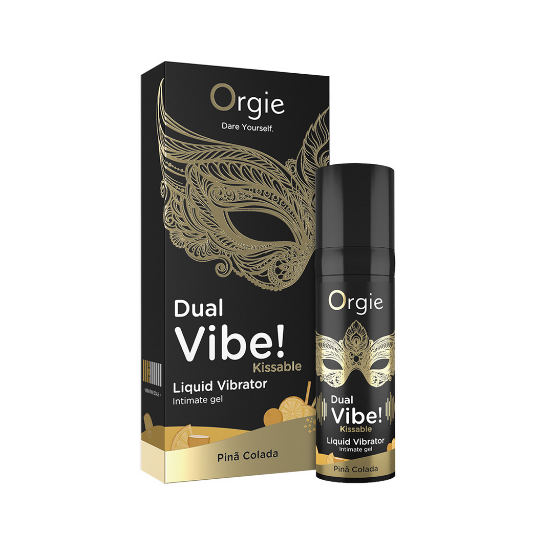 Dual Vibe! Kissable Liquid Vibrator - Pina Colada - 0.5 fl oz / 15 ml