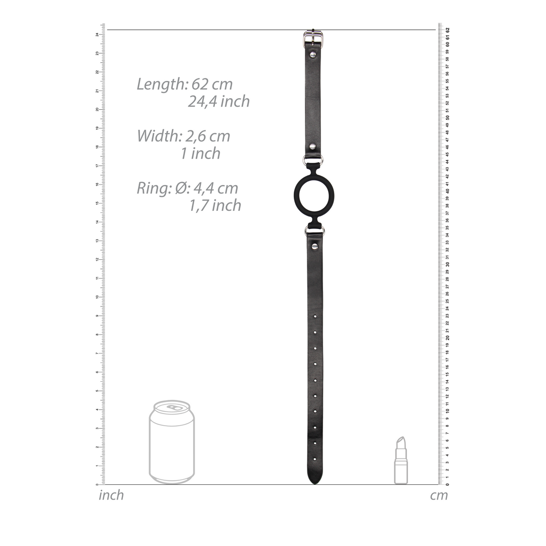 Silicone Ring Gag with Leather Straps