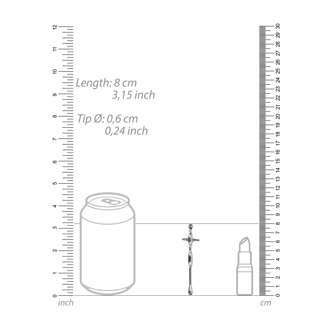 Penis Plug with Ribs - 0.2 / 6 mm