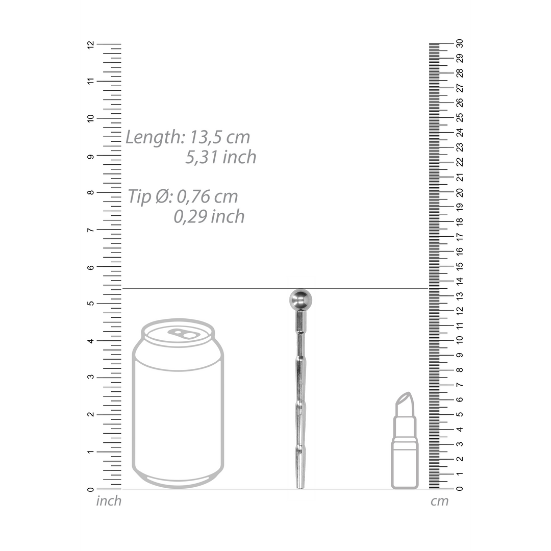 Long Hollow Penis Plug - 0.3 / 8 mm