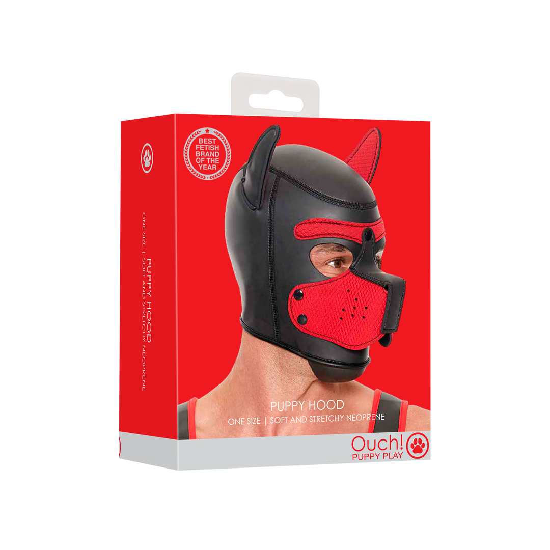 Neoprene Puppy Mask - Red