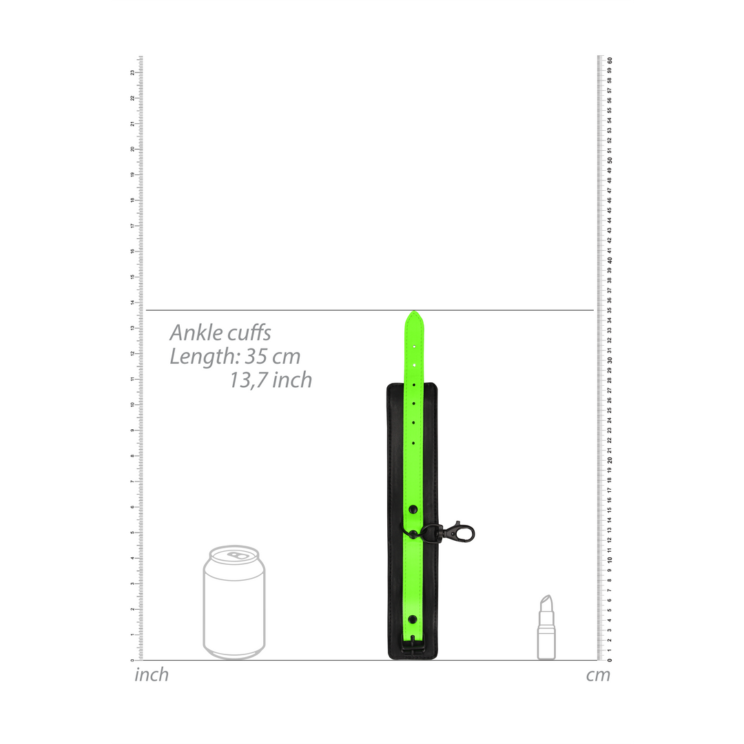 Hand- und Knöchelmanschetten mit Hogtie - Leuchtet im Dunkeln