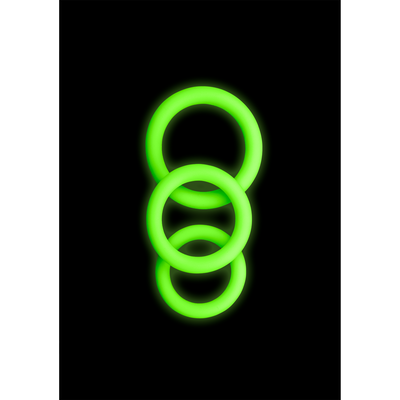 Cockring Set - Glow in the Dark - 3 Pieces