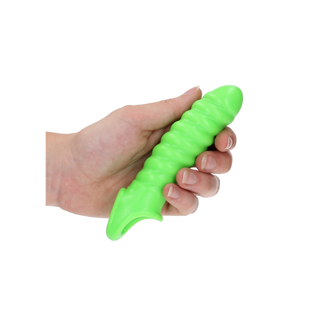 Swirl Stretchable Penis Sheath - Glow in the Dark