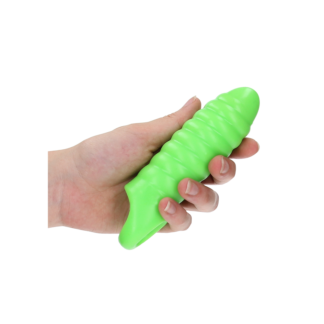 Swirl Thick Stretchy Penis Sheath - Glow in the Dark