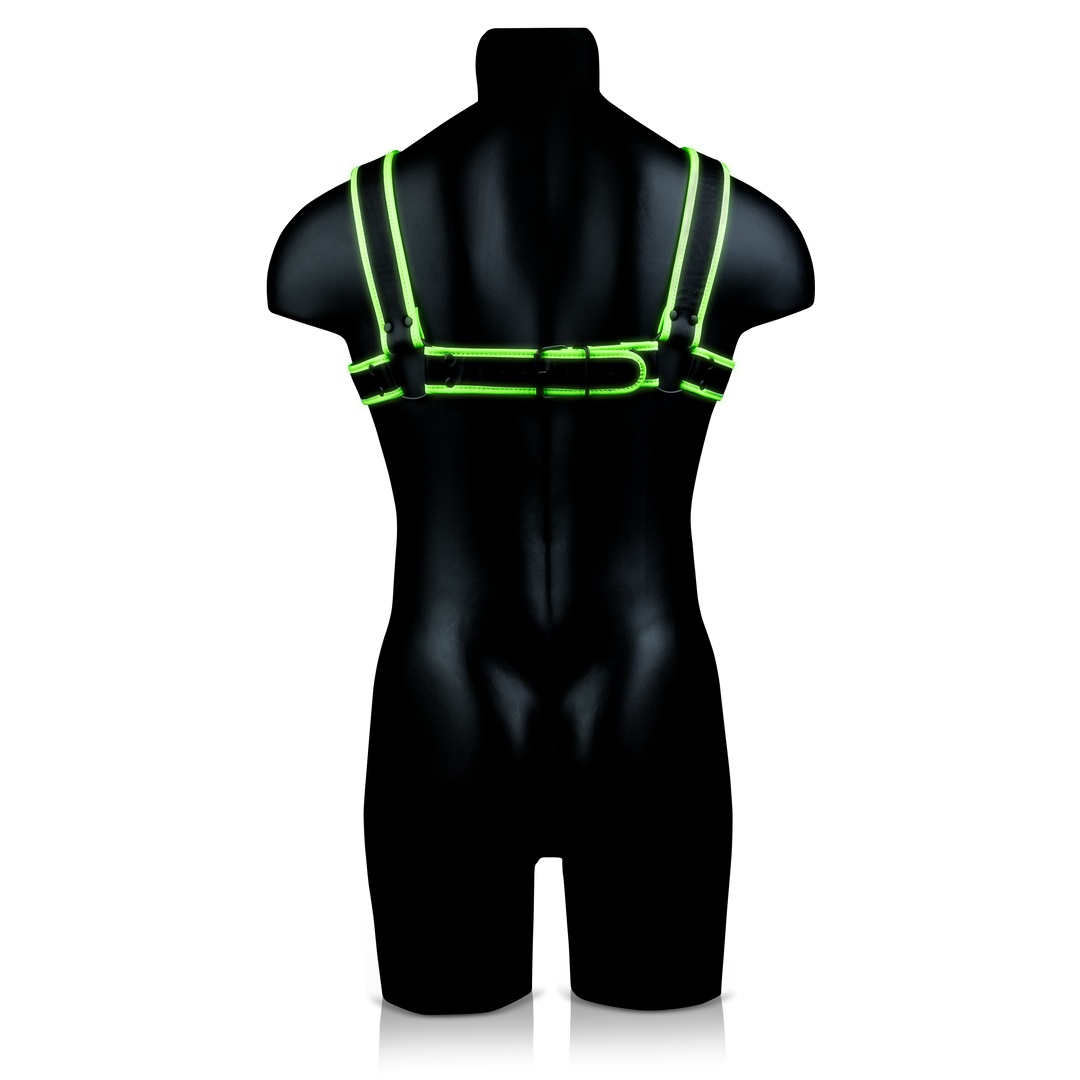 Chest Bulldog Harness - Glow in the Dark - L/XL