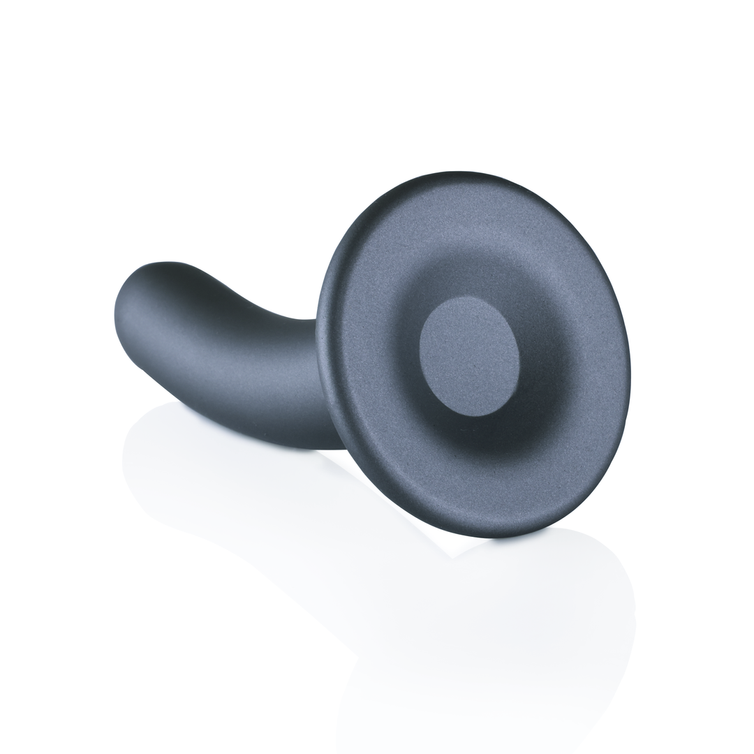 Smooth Silicone G-Spot Dildo - 5'' / 12 cm - Gunmetal