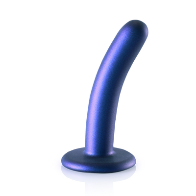 Smooth Silicone G-Spot Dildo - 5'' / 12 cm - Metallic Blue