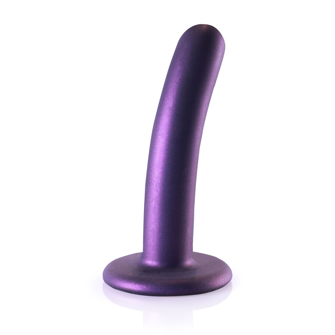 Smooth Silicone G-Spot Dildo - 5'' / 12 cm - Metallic Purple