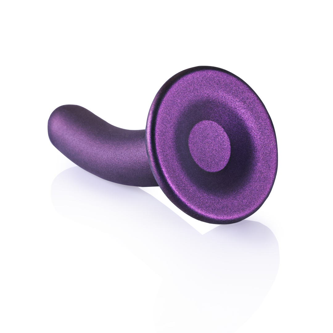 Smooth Silicone G-Spot Dildo - 5'' / 12 cm - Metallic Purple