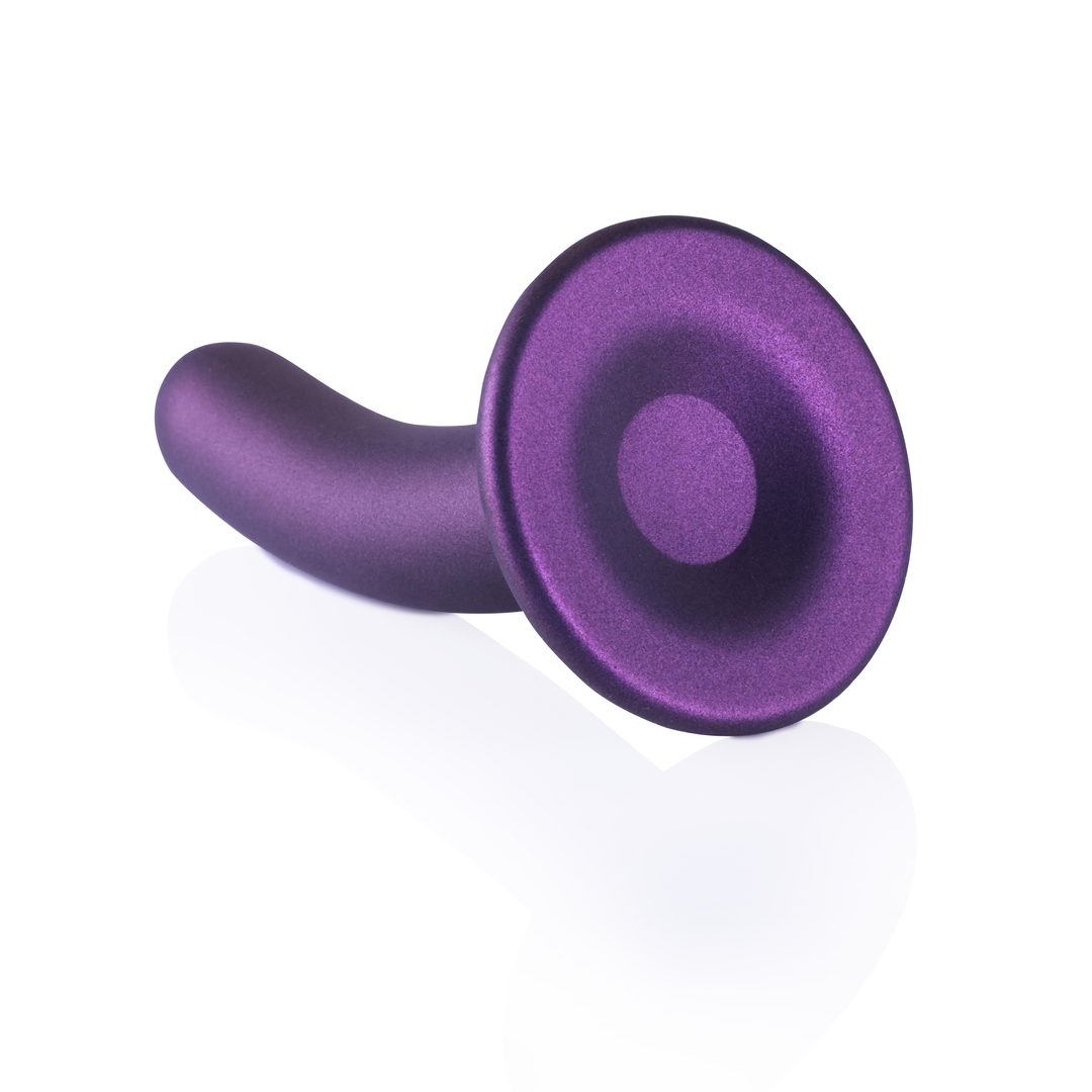 Smooth Silicone G-Spot Dildo - 6'' / 14,5 cm - Metallic Purple