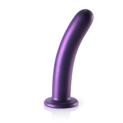 Smooth Silicone G-Spot Dildo - 7'' / 17 cm - Metallic Purple