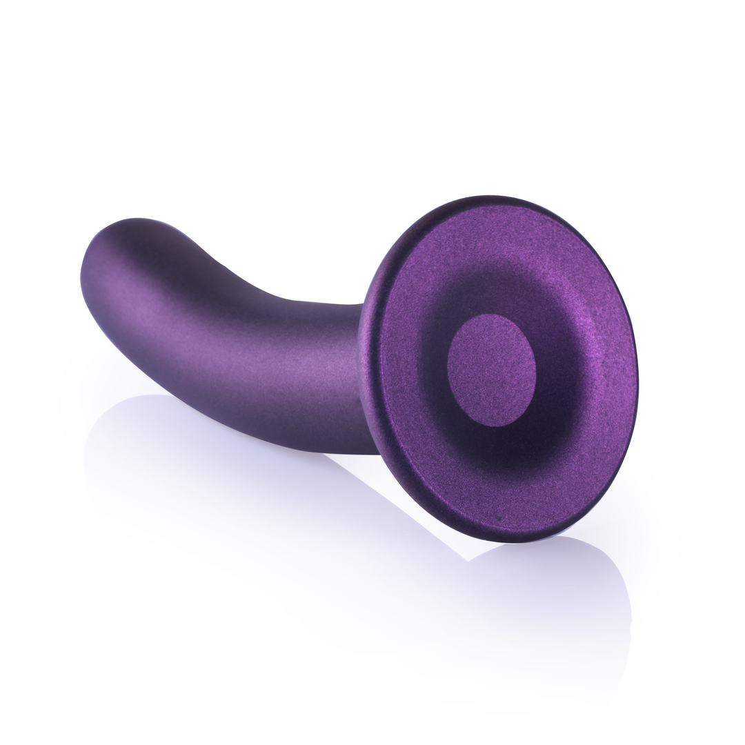 Smooth Silicone G-Spot Dildo - 7'' / 17 cm - Metallic Purple