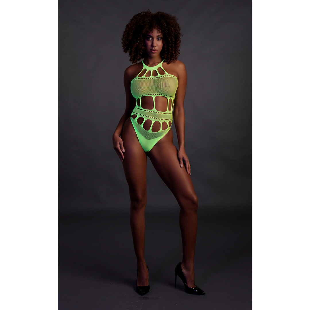 Body with Grecian Neckline - One Size - Neon Green